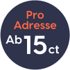 ab 15 cent pro Adresse